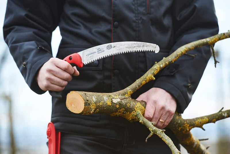FELCO F640 Pruning Saw â€“ Full-Stroke Pull-Cut Saw for Tree Trimming, Forestry & Outdoor Use | Tree Branch Cutter | Handsaw with Chrome-Plated 10" Blade, Ergonomic Handle, Locking Sheath with Belt Loop